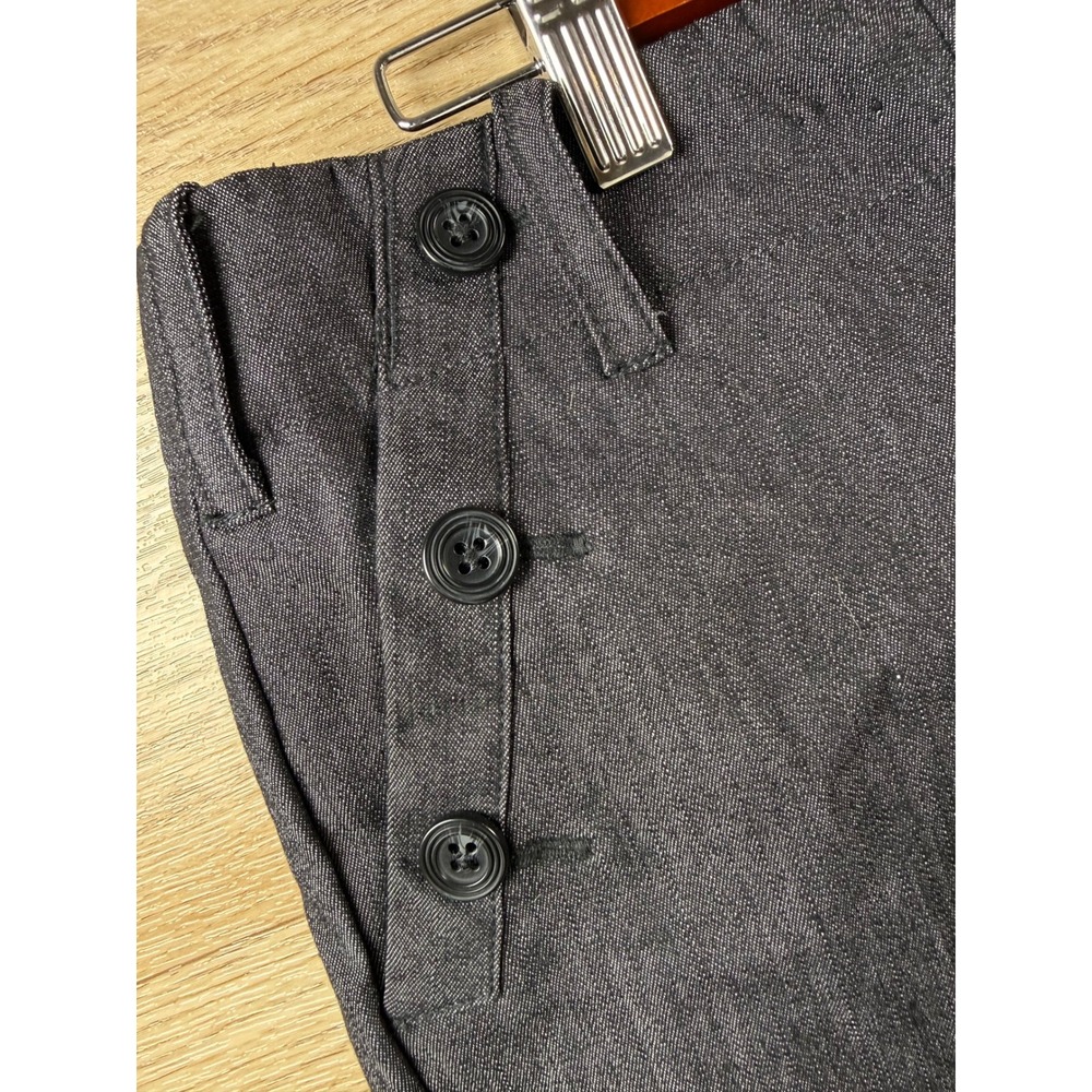 Sandro Paris Tailored Wide Leg Pants Black/Gray‎ Size 14 NWT Chic Minimal - Picture 2 of 8